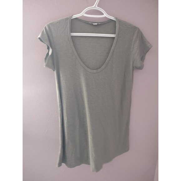 Standard JAMES PERSE Olive Grey Crew Neck T-Shirt Tee Top Women's Size 1 Small - Picture 1 of 8